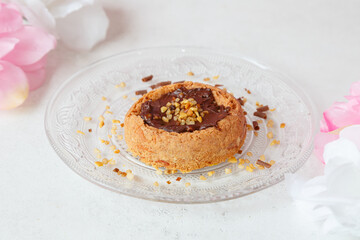 Cookie praliné fait maison, pâtisserie gourmande aux noisettes et chocolat, dessert sucré