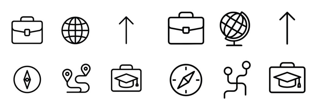 Minimalist Graduation Icons
