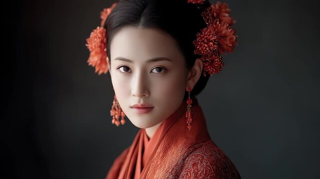 Exquisite makeup of Tang Dynasty ladies is elegant and dignified