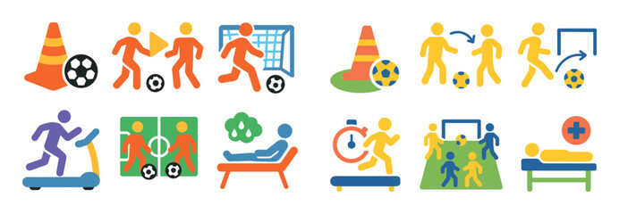 Obraz premium Football Training Icons