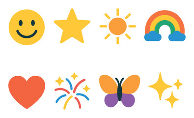 Obraz premium Colorful Joy Icons