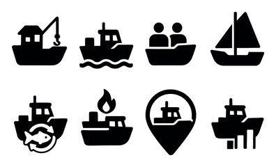 Fishing Vessel Icons