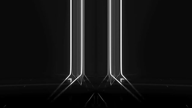 Abstract loop of refracted light beams from rotating mirrors. Ideal for VJ sets, concerts, stage visuals, or cinematic overlays.