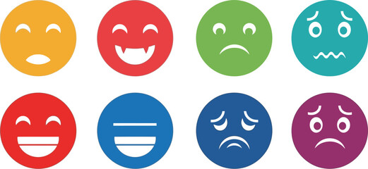 Diverse emotional faces express varied human feelings and moods