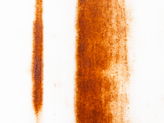 Rust metal texture overlay effect on transparent background