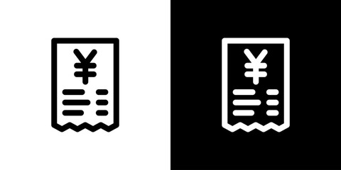 レシートのアイコン（日本円）