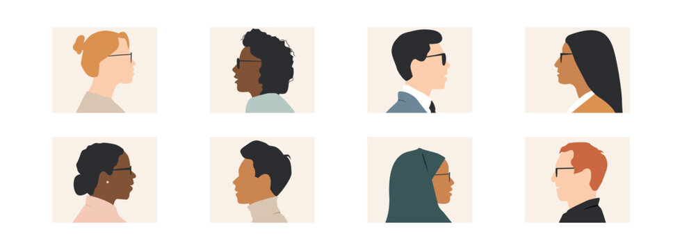 Icons of different people talking.