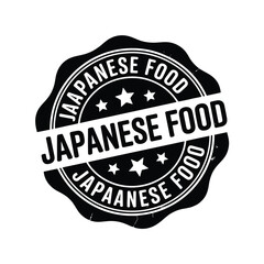 Authentic japanese food stamp seal design