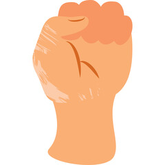 Fist Raised In Protest Or Solidarity A Symbol Of Strength And Unity In A Simple Studio Setting With Clean Lines