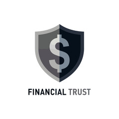 Obraz premium Modern Financial Security Shield Logo
