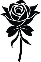 Rose with Bow Icon