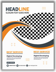 Elegant Business Marketing Flyer Corporate Brochure Template Vector Illustration Design