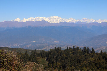 View of the Caucasus Mountains from Mount Khvamli, Georgia