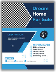 Luxury Real Estate Flyer Design Modern Dream House for Sale Poster Illustration