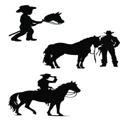 silhouettes of horses