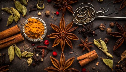 Aromatic Spices - A Culinary Symphony of Flavors and Colors.