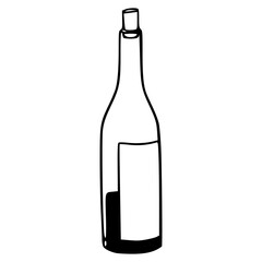 beverage bottle line art - party and alcohol concept