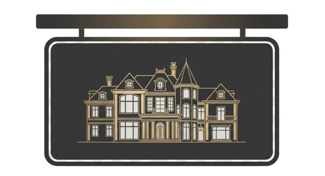 Elegant architectural rendering of a classic building, perfect for real estate marketing, home design, construction, or creating a luxurious brand identity