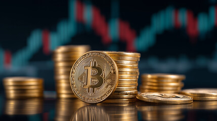 Bitcoin and blockchain finance concept digital economy