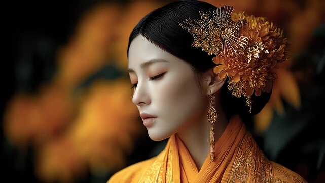 Tang Dynasty beauty shows classical charm with exquisite makeup and gorgeous costumes