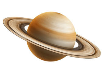 Ringed planet floats in the void