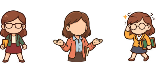 cute brain planting trees and saving energy