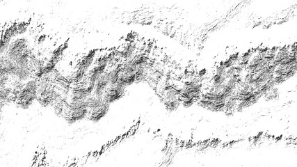 Black and white abstract wavy lines and speckle texture background vector