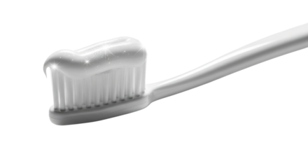 Toothbrush with Shiny Toothpaste Close-up Isolated Cutout Transparent PNG