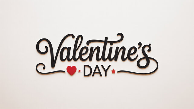 Valentines day lettering, a romantic celebration of love and affection with a heart