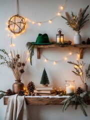 Festive Shelf Arrangement