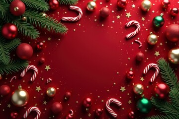 Red and Green Christmas Background