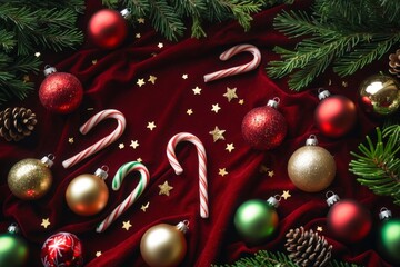 Red and Green Christmas Background