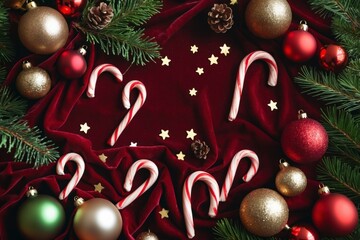 Red and Green Christmas Background