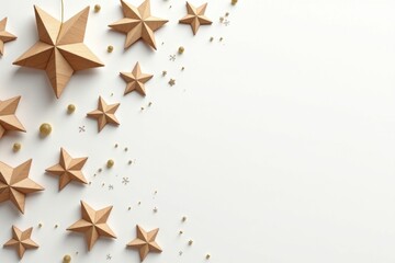 Golden Star Christmas Background