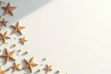 Golden Star Christmas Background