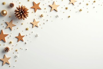 Golden Star Christmas Background