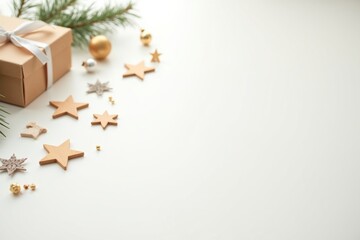 Golden Star Christmas Background