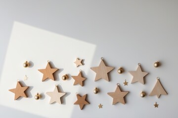 Golden Star Christmas Background
