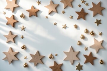 Golden Star Christmas Background