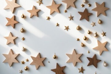 Golden Star Christmas Background