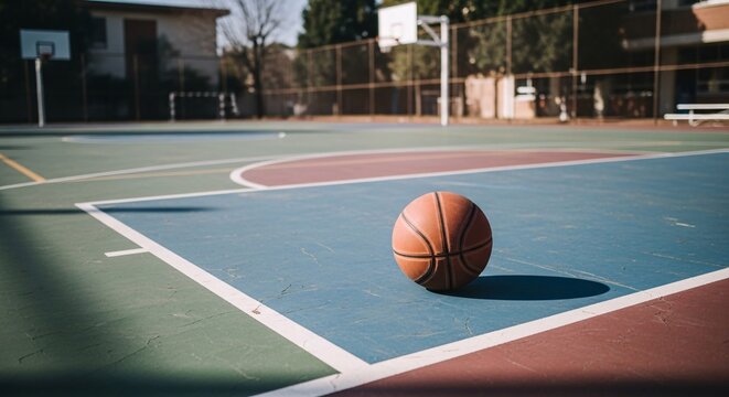 Energetic Lifestyle Basketball Game Athletic Competition Active Sport Hobby Practice Court Healthy Activity Outdoors Training Exercise Skill Fun Recreational Area Team Sport