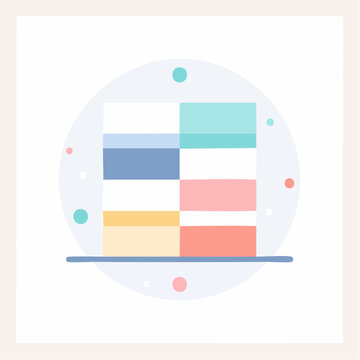 Flat Design Chart Icon
