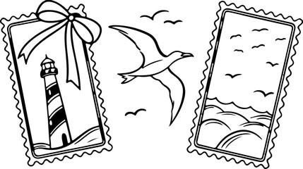 christmas card with santa