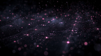Abstract Background with Glowing Particles