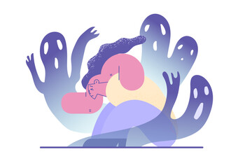 Mental problems, Depression, grief concept