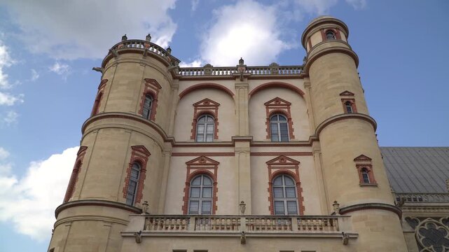 The Saint Germain castle, French historic landmark nestled in the town Saint Germain en Laye, in western suburbs of Paris, France. 