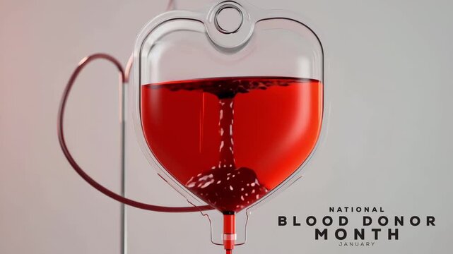National Blood donor month. Honoring Lifesaving Donors. Blood donor concept video. - Powered by Adobe