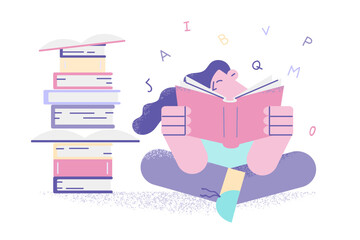 Education, Reading books, learning concept