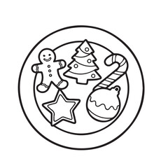 vector illustration of a christmas theme coloring pages coloring book Christmas 