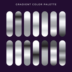 Silver Metallic Gradient Color Swatches